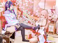 Cosplay genshin Yae Miko và Ei